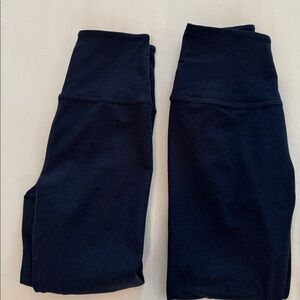 Two total Beyond yoga leggings. Navy Blue. Perfect condition. Worn 1x.